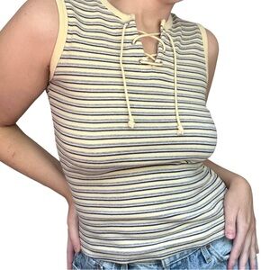 *SOLD* Y2K sporty striped tank top